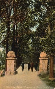 Vintage Postcard 1912 Entrance To Green Hill Park Worcester Massachusetts MA