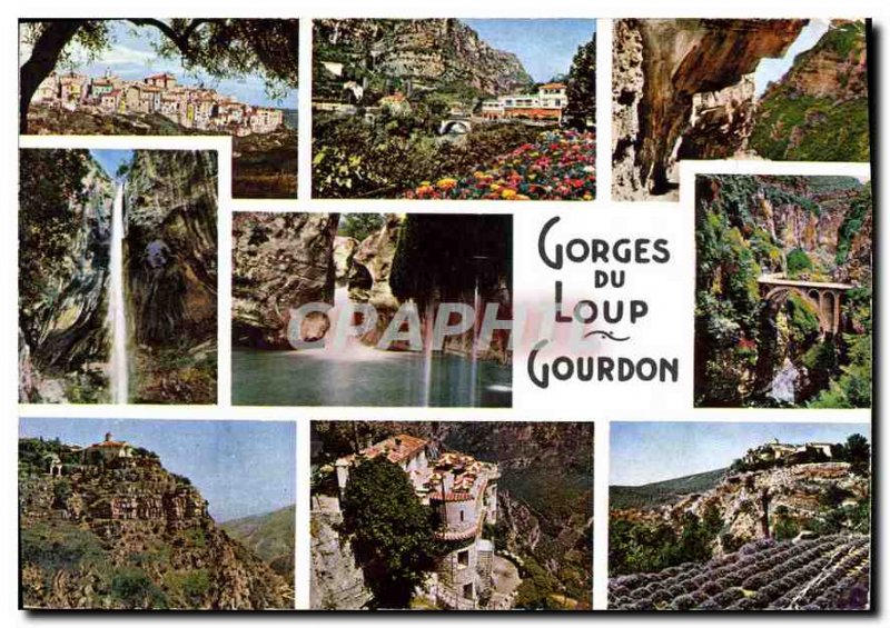 Postcard Modern Gorges du Loup Gourdon