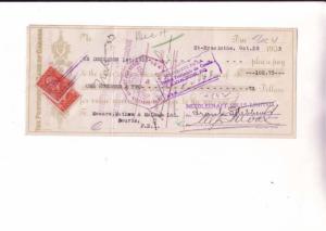 Cheque, Bank Of Canada 1933 Needlecraft Mills, St Hyacinthe Quebe Canadian Stamp