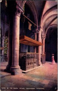Tucks 1485 Canterbury Cathedral, Tomb of the Black Prince Vintage Postcard N79