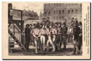 Old Postcard History Paris History Execution of the 4 sergeants of Rochelle 2...