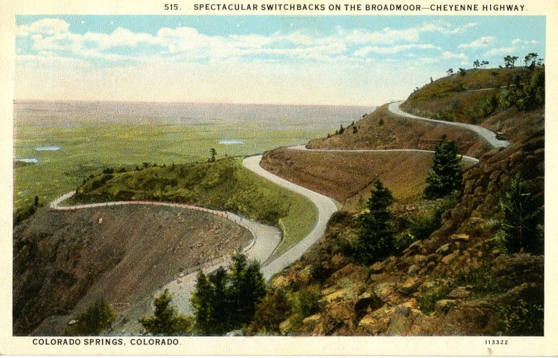 CO - Colorado Springs. Switchback on the Broadmoor-Cheyenne Hwy