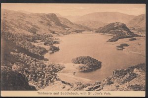 Cumbria Postcard - Thirlmere and Saddleback, With St John's Vale   RS274