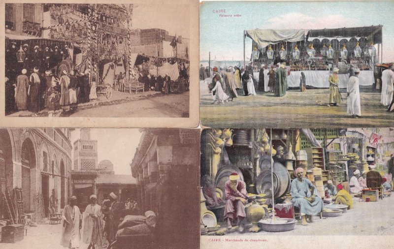 Caire Egypt Cairo 4x Antique Market Postcard s