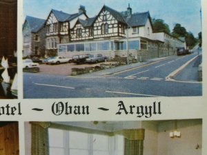 The Lancaster Hotel Oban Scotland 1970s Vintage Multiview Postcard