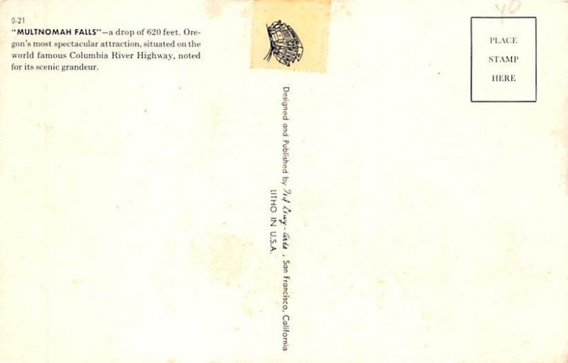 Multnomah Falls Columbia River Highway, Oregon OR