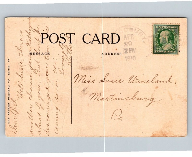 1910  Groff Residence  Elizabethtown Pennsylvania Postcard