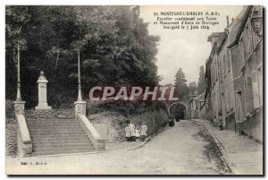 Montfort l & # 39amaury Postcard Old staircase leading to the towers and monu...