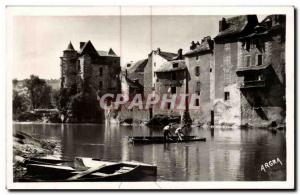 Modern Postcard Espalion Its old houses on the lot and the old palace