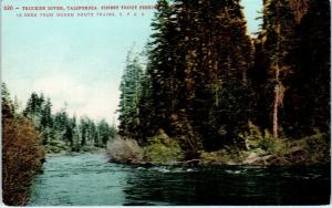 LAKE TAHOE Area, CA   TRUCKEE  RIVER  Scene  c1910s  Mitchell  Postcard