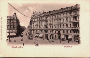 Sweden Stockholm Stureplan Vintage Postcard C212