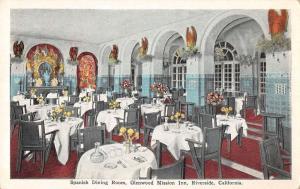 Riverside California Spanish dining room Glenwood Mission Inn antique pc Y13345 