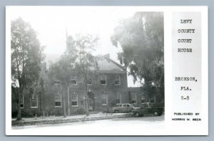 BRONSON FL LEVY COUNTY COURT HOUSE VINTAGE REAL PHOTO POSTCARD RPPC