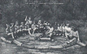 Fun Around A Campfire Camp Sacajawea New Jersey Artvue