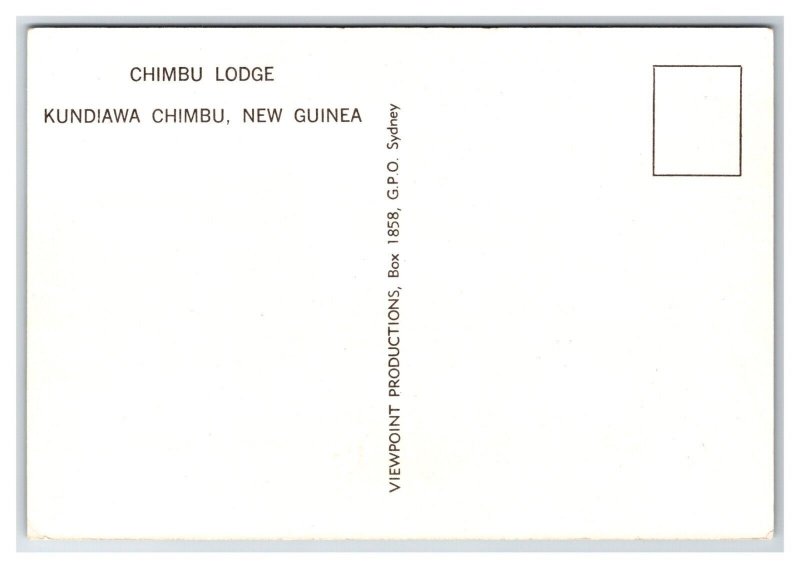 Chimbu Lodge Kundiawa Chimbu New Guinea UNP Chrome Postcard R29