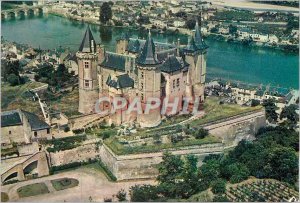 Postcard Modern Saumur (Maine et Loire) Le Chateau Aerial View