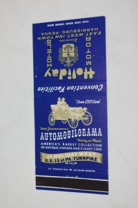Automobilorama at Holiday West Harrisburg PA Car 30 Front Strike Matchbook Cover