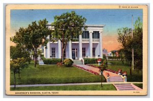 Governor's Mansion Austin Texas TX Linen Postcard N25
