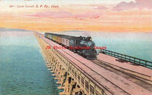 UT, Ogden, Utah, Great Salt Lake Cut Off, Southern Pacific Railroad Train