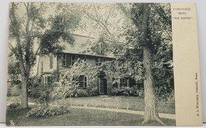 Concord  Massachusetts OLD MANSE 1909 Postcard G8