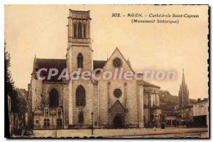 Old Postcard Agen Cathedrale Saint Caprais