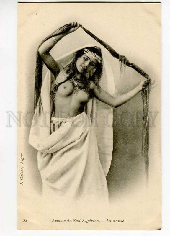 271246 Algerie South-Algeria NUDE belly dancer Vintage Geiser