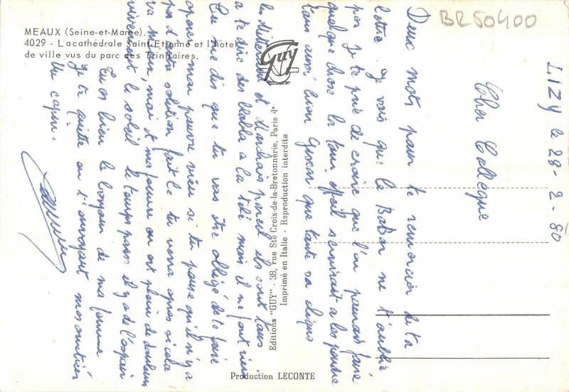 BR50400 MEaux la cathedrale saint etienne      France 1 2 3