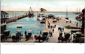 Plymouth Massachusetts Ma Postcard Pilgrims Thanksgiving - Steamboat Landing