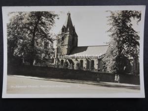 Nottinghamshire MANSFIELD WOODHOUSE St Edmunds Church Old RP Postcard by Bourne