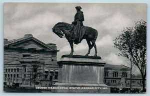 Postcard MO Kansas City George Washington Statue c1920s H22