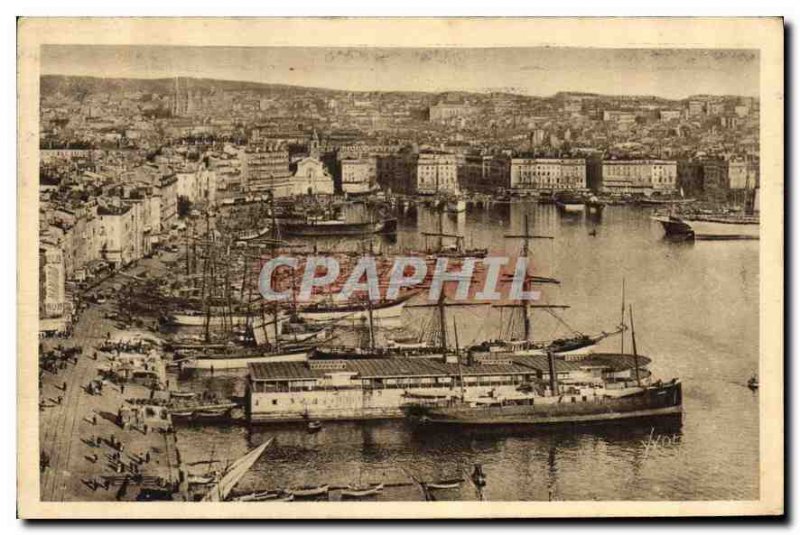 Postcard Old Marseille Vieux Port A Corner