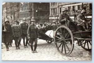 Olsany Czech Republic Postcard RPPC Photo WWI Funeral Italian Legionnaires c1910