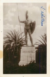 Greece Corfu Greek mythology hero Achilles monument photo postcard