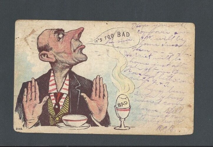 Post Card 1907 Humor Its Too Bad UDB