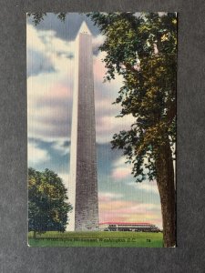 Washington Monument Washington DC Linen Postcard H2078081152