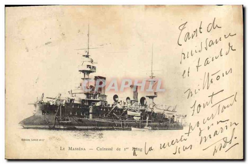 Old Postcard The Boat Breastplate Massena 1st row