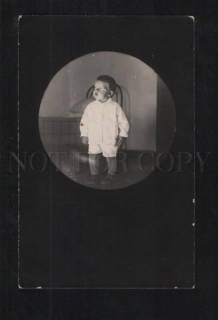 072639 Boy w/ FOOTBALL Vintage photo PC