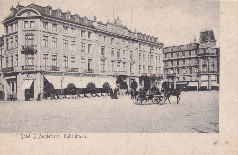 Hotel D'Angleterre Copenhagen Kobenhavn Denmark Old Postcard