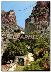Postcard Modern picturesque Gorges du Verdon Moustiers Ste Marie and the Mont...