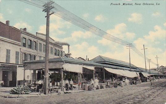 Lousiana New Orleans French Market Watermelons Curteich