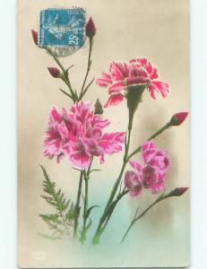 tinted rppc c1910 BEAUTIFUL FLOWERS AC9120