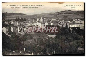 Old Postcard Louvesc General view taken from Cimetiere