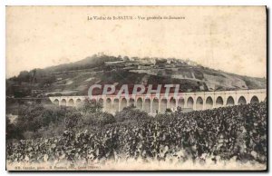 Postcard Old Viaduct St Satur general view of Sancerre