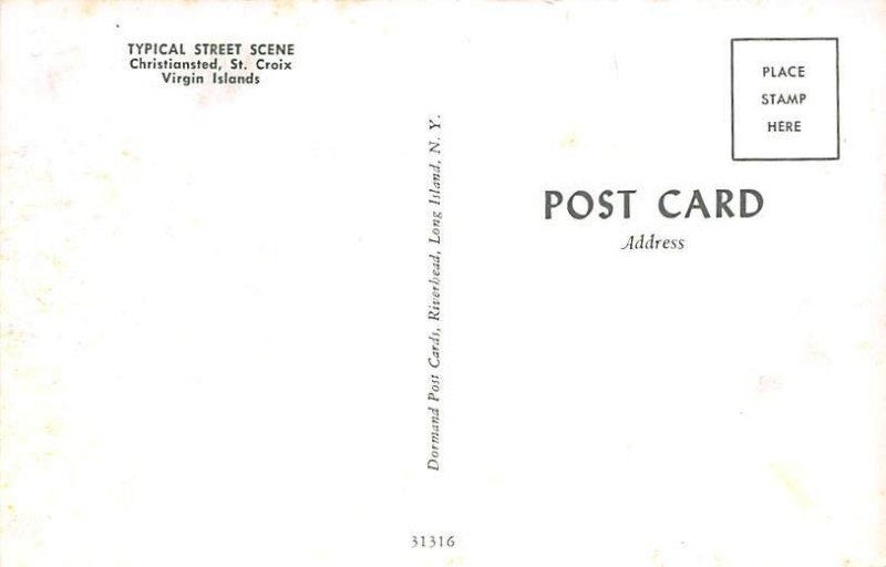 Street Scene Virgin Islands St Croix Postcard