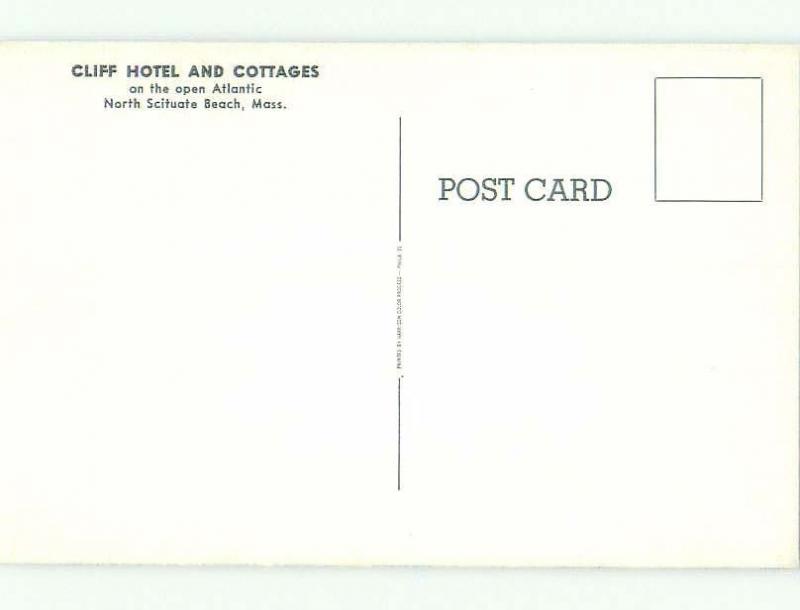 Pre-1980 CLIFF HOTEL IN COTTAGES North Scituate Beach Massachusetts MA hr6262@