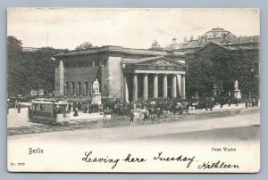 BERLIN GERMANY NEUE WACHE 1904 ANTIQUE POSTCARD