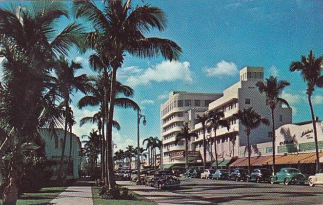 Florida Miami Beach Lincoln Road Shopping District 1955