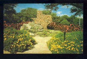 Austin, Texas/TX Postcard, Zilker Gardens, Zilker Park, Texas Shaped Stone