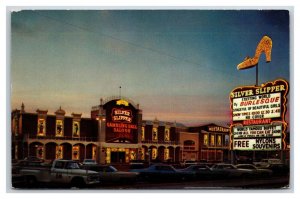 Silver Slipper Casino Night View Las Vegas Nevada NV UNP Chrome Postcard U14
