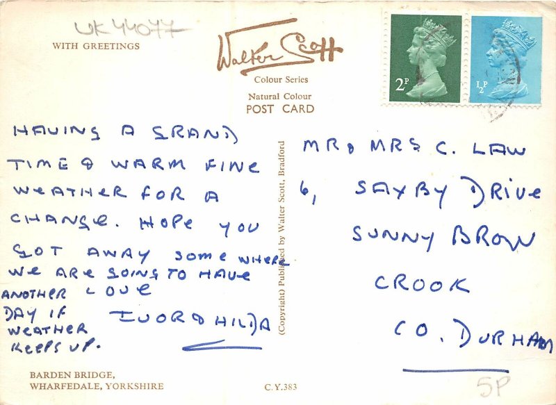 uk44077 barden bridge wharfedale yorkshire  uk